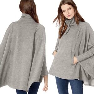 UGG Pichot Double Knit Fleece Poncho Cape‎ GRAY XS Small